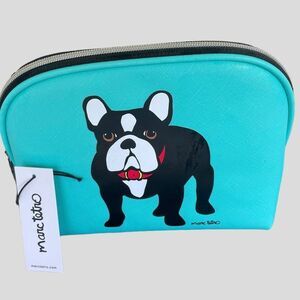 Marc Tetro French Bulldog Makeup Toiletries Cosmetics Case Bag NWT